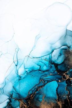 Soyut arkaplan için özgün tablodaki mermer mürekkep soyut sanat. Resim, Kintsuki mürekkep sanatının düz mermer arkaplan desenini yaratmak için yüksek kaliteli kağıt dokusuna boyanmış. .