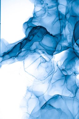 Soyut arkaplan için özgün tablodaki mermer mürekkep soyut sanat. Boyama, ombre alkol mürekkebinin pürüzsüz mermer arkaplan desenini yaratmak için yüksek kaliteli kağıt dokusuna boyanmış. .