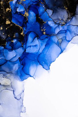 Soyut arkaplan için özgün tablodaki mermer mürekkep soyut sanat. Resim, Kintsuki mürekkep sanatının düz mermer arkaplan desenini yaratmak için yüksek kaliteli kağıt dokusuna boyanmış. .