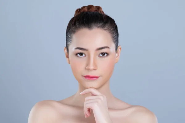 Glamorous Woman Portrait Perfect Smooth Pure Clean Skin Soft Cosmetic — Stockfoto