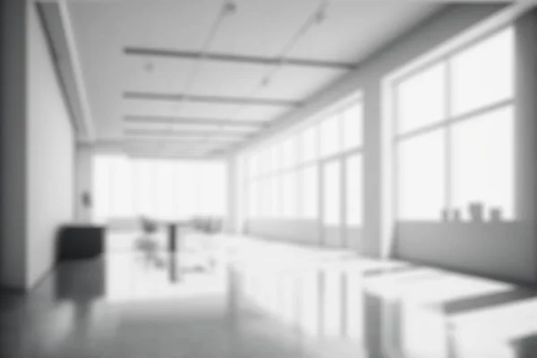 Blur Background Empty Modern Office Background Workspace Interior Design White — Fotografia de Stock