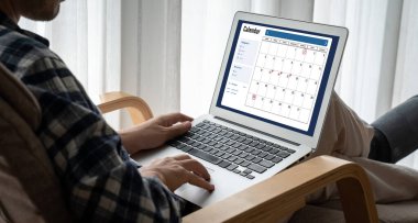 Kişisel düzenleyici ve çevrimiçi iş için mod zamanlama planlaması için bilgisayar yazılım uygulaması takvimiName