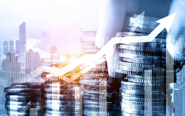 Finanzas Tecnología Del Dinero Concepto Fondo Prosperidad Empresarial Gestión Activos — Foto de Stock