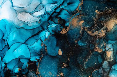 Soyut arkaplan için özgün tablodaki mermer mürekkep soyut sanat. Boyama, ombre alkol mürekkebinin pürüzsüz mermer arkaplan desenini yaratmak için yüksek kaliteli kağıt dokusuna boyanmış. .