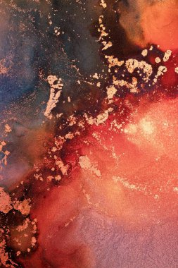 Enfes orjinal resmin mermer mürekkep sanatının soyut arkaplanını yakmak. Boyama, ombre alkol mürekkebinin pürüzsüz mermer arkaplan desenini yaratmak için yüksek kaliteli kağıt dokusuna boyanmış. .