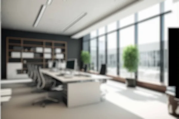 Blur Background Modern Office Interior Design Contemporary Workspace Creative Business — Stok fotoğraf