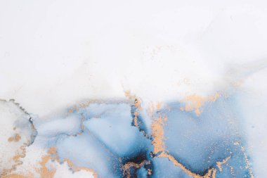 Soyut arkaplan için özgün tablodaki mermer mürekkep soyut sanat. Boyama, ombre alkol mürekkebinin pürüzsüz mermer arkaplan desenini yaratmak için yüksek kaliteli kağıt dokusuna boyanmış. .