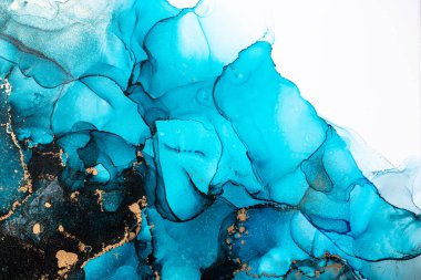 Soyut arkaplan için özgün tablodaki mermer mürekkep soyut sanat. Boyama, ombre alkol mürekkebinin pürüzsüz mermer arkaplan desenini yaratmak için yüksek kaliteli kağıt dokusuna boyanmış. .