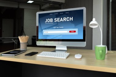 Çalışanların işe alım İnternet ağındaki iş fırsatlarını araması için mod web sitesinde online iş araması