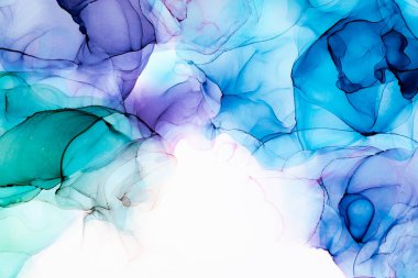 Soyut arkaplan için özgün tablodaki mermer mürekkep soyut sanat. Boyama, ombre alkol mürekkebinin pürüzsüz mermer arkaplan desenini yaratmak için yüksek kaliteli kağıt dokusuna boyanmış. .