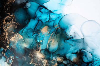 Soyut arkaplan için özgün tablodaki mermer mürekkep soyut sanat. Boyama, ombre alkol mürekkebinin pürüzsüz mermer arkaplan desenini yaratmak için yüksek kaliteli kağıt dokusuna boyanmış. .