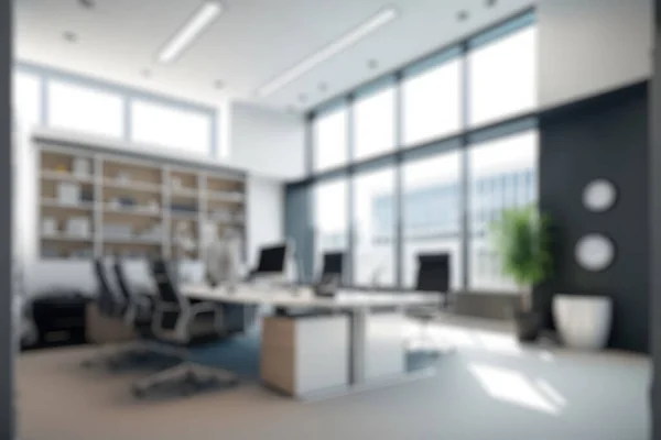 Blur Background Modern Office Interior Design Contemporary Workspace Creative Business — 스톡 사진