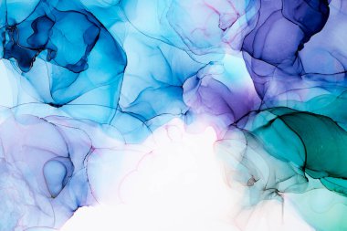 Soyut arkaplan için özgün tablodaki mermer mürekkep soyut sanat. Boyama, ombre alkol mürekkebinin pürüzsüz mermer arkaplan desenini yaratmak için yüksek kaliteli kağıt dokusuna boyanmış. .