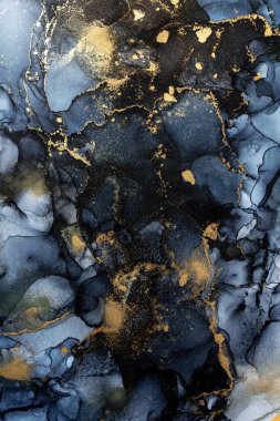 Soyut arkaplan için özgün tablodaki mermer mürekkep soyut sanat. Resim, Kintsuki mürekkep sanatının düz mermer arkaplan desenini yaratmak için yüksek kaliteli kağıt dokusuna boyanmış. .