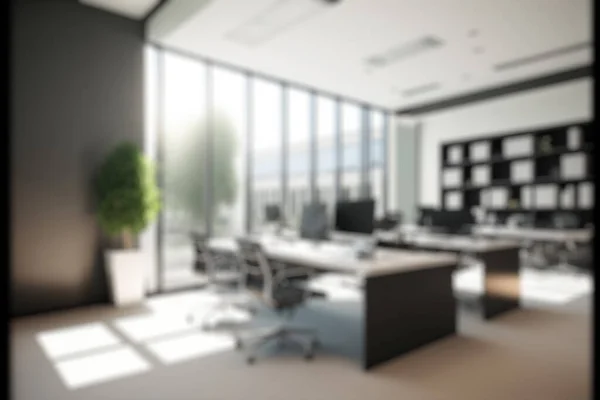 Blur Background Modern Office Interior Design Contemporary Workspace Creative Business — Stok fotoğraf