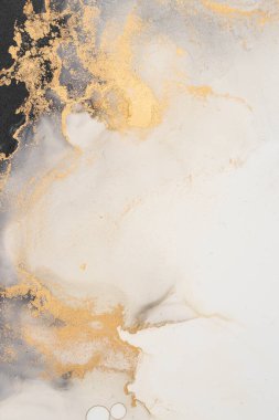 Soyut arkaplan için özgün tablodaki mermer mürekkep soyut sanat. Resim, Kintsuki mürekkep sanatının düz mermer arkaplan desenini yaratmak için yüksek kaliteli kağıt dokusuna boyanmış. .