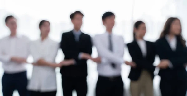 Blurry Image Businesspeople Holding Hand Line Show Concept Unity Teamwork — Fotografia de Stock