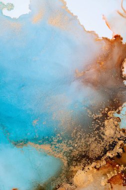 Soyut arkaplan için özgün tablodaki mermer mürekkep soyut sanat. Boyama, ombre alkol mürekkebinin pürüzsüz mermer arkaplan desenini yaratmak için yüksek kaliteli kağıt dokusuna boyanmış. .