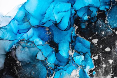 Soyut arkaplan için özgün tablodaki mermer mürekkep soyut sanat. Boyama, ombre alkol mürekkebinin pürüzsüz mermer arkaplan desenini yaratmak için yüksek kaliteli kağıt dokusuna boyanmış. .