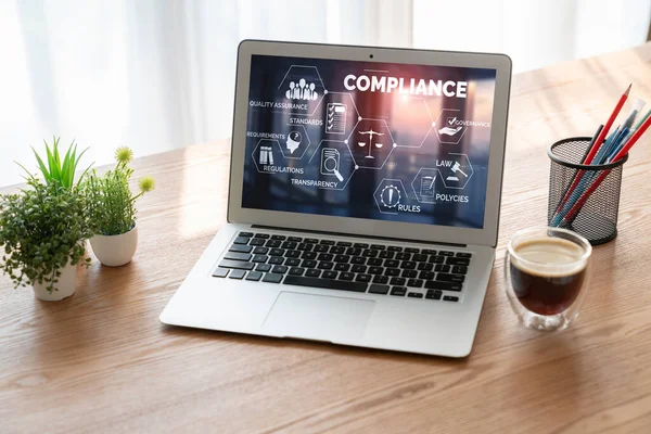 Compliance System Modish Online Corporate Business Meet Quality Standard — Stock fotografie