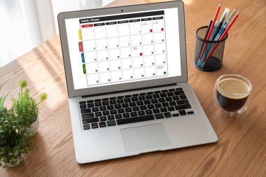 Kişisel düzenleyici ve çevrimiçi iş için mod zamanlama planlaması için bilgisayar yazılım uygulaması takvimiName