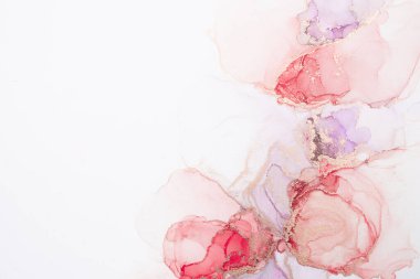 Marble ink abstract art from meticulous original painting abstract background . Painting was painted on high quality paper texture to create smooth marble background pattern of ombre alcohol ink .