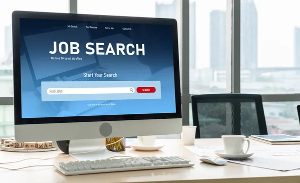 Poszukiwanie Pracy Online Modish Stronie Internetowej Dla Pracownika Celu Poszukiwania — Zdjęcie stockowe