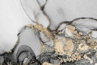 Mermer mürekkep soyut sanatının orijinal resmi. Örnek bir orjinal tablodan yüksek çözünürlüklü fotoğraf. Karargah kağıt dokusuna pürüzsüz mermer desen oluşturmak için soyut resim yapıldı.