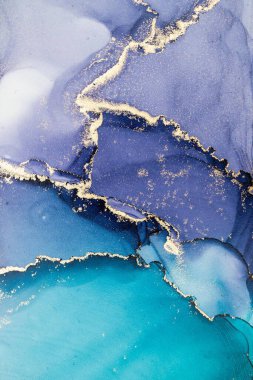 Mermer mürekkep soyut sanatının orijinal resmi. Örnek bir orjinal tablodan yüksek çözünürlüklü fotoğraf. Karargah kağıt dokusuna pürüzsüz mermer desen oluşturmak için soyut resim yapıldı.