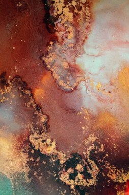 Soyut arkaplan için özgün tablodaki mermer mürekkep soyut sanat. Boyama, ombre alkol mürekkebinin pürüzsüz mermer arkaplan desenini yaratmak için yüksek kaliteli kağıt dokusuna boyanmış. .