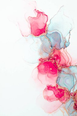 Marble ink abstract art from meticulous original painting abstract background . Painting was painted on high quality paper texture to create smooth marble background pattern of ombre alcohol ink .