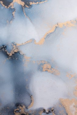 Soyut arkaplan için özgün tablodaki mermer mürekkep soyut sanat. Resim, Kintsuki mürekkep sanatının düz mermer arkaplan desenini yaratmak için yüksek kaliteli kağıt dokusuna boyanmış. .