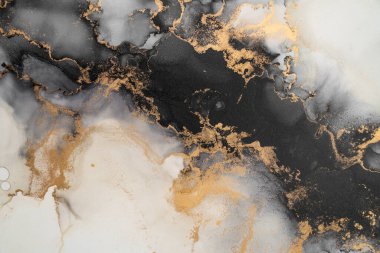 Soyut arkaplan için özgün tablodaki mermer mürekkep soyut sanat. Boyama, ombre alkol mürekkebinin pürüzsüz mermer arkaplan desenini yaratmak için yüksek kaliteli kağıt dokusuna boyanmış. .