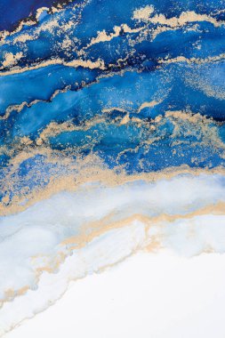 Marble ink abstract art from meticulous original painting abstract background . Painting was painted on high quality paper texture to create smooth marble background pattern of ombre alcohol ink .