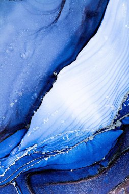 Mermer mürekkep soyut sanatının orijinal resmi. Örnek bir orjinal tablodan yüksek çözünürlüklü fotoğraf. Karargah kağıt dokusuna pürüzsüz mermer desen oluşturmak için soyut resim yapıldı.