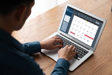 Kişisel düzenleyici ve çevrimiçi iş için mod zamanlama planlaması için bilgisayar yazılım uygulaması takvimiName