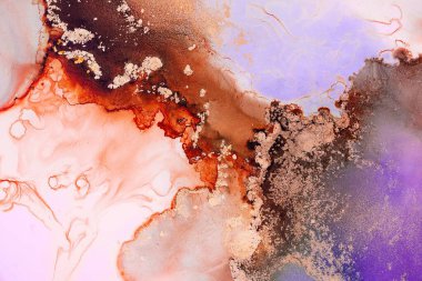 Soyut arkaplan için özgün tablodaki mermer mürekkep soyut sanat. Boyama, ombre alkol mürekkebinin pürüzsüz mermer arkaplan desenini yaratmak için yüksek kaliteli kağıt dokusuna boyanmış. .