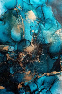 Soyut arkaplan için özgün tablodaki mermer mürekkep soyut sanat. Resim, Kintsuki mürekkep sanatının düz mermer arkaplan desenini yaratmak için yüksek kaliteli kağıt dokusuna boyanmış. .