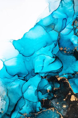 Soyut arkaplan için özgün tablodaki mermer mürekkep soyut sanat. Resim, Kintsuki mürekkep sanatının düz mermer arkaplan desenini yaratmak için yüksek kaliteli kağıt dokusuna boyanmış. .