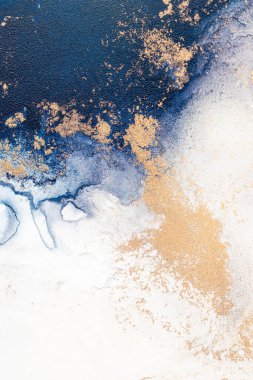 Soyut arkaplan için özgün tablodaki mermer mürekkep soyut sanat. Resim, Kintsuki mürekkep sanatının düz mermer arkaplan desenini yaratmak için yüksek kaliteli kağıt dokusuna boyanmış. .