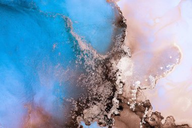 Soyut arkaplan için özgün tablodaki mermer mürekkep soyut sanat. Boyama, ombre alkol mürekkebinin pürüzsüz mermer arkaplan desenini yaratmak için yüksek kaliteli kağıt dokusuna boyanmış. .