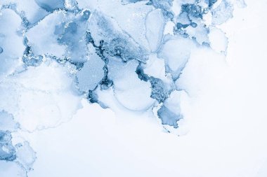 Mermer mürekkep soyut sanatının orijinal resmi. Örnek bir orjinal tablodan yüksek çözünürlüklü fotoğraf. Karargah kağıt dokusuna pürüzsüz mermer desen oluşturmak için soyut resim yapıldı.