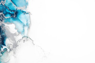 Soyut arkaplan için özgün tablodaki mermer mürekkep soyut sanat. Boyama, ombre alkol mürekkebinin pürüzsüz mermer arkaplan desenini yaratmak için yüksek kaliteli kağıt dokusuna boyanmış. .