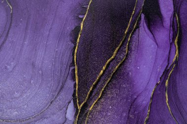 Mermer mürekkep soyut sanatının orijinal resmi. Örnek bir orjinal tablodan yüksek çözünürlüklü fotoğraf. Karargah kağıt dokusuna pürüzsüz mermer desen oluşturmak için soyut resim yapıldı.