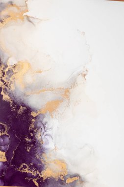 Soyut arkaplan için özgün tablodaki mermer mürekkep soyut sanat. Resim, Kintsuki mürekkep sanatının düz mermer arkaplan desenini yaratmak için yüksek kaliteli kağıt dokusuna boyanmış. .