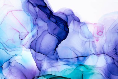 Soyut arkaplan için özgün tablodaki mermer mürekkep soyut sanat. Boyama, ombre alkol mürekkebinin pürüzsüz mermer arkaplan desenini yaratmak için yüksek kaliteli kağıt dokusuna boyanmış. .