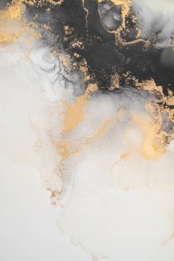 Soyut arkaplan için özgün tablodaki mermer mürekkep soyut sanat. Resim, Kintsuki mürekkep sanatının düz mermer arkaplan desenini yaratmak için yüksek kaliteli kağıt dokusuna boyanmış. .