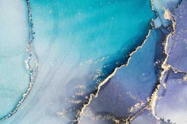 Mermer mürekkep soyut sanatının orijinal resmi. Örnek bir orjinal tablodan yüksek çözünürlüklü fotoğraf. Karargah kağıt dokusuna pürüzsüz mermer desen oluşturmak için soyut resim yapıldı.