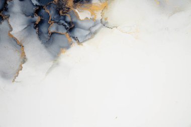 Soyut arkaplan için özgün tablodaki mermer mürekkep soyut sanat. Boyama, ombre alkol mürekkebinin pürüzsüz mermer arkaplan desenini yaratmak için yüksek kaliteli kağıt dokusuna boyanmış. .