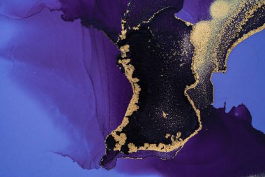 Mermer mürekkep soyut sanatının orijinal resmi. Örnek bir orjinal tablodan yüksek çözünürlüklü fotoğraf. Karargah kağıt dokusuna pürüzsüz mermer desen oluşturmak için soyut resim yapıldı.